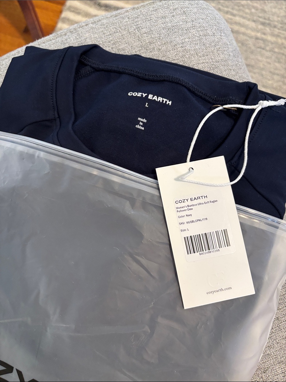 Cozy Earth Women’s Navy Pullover Top L